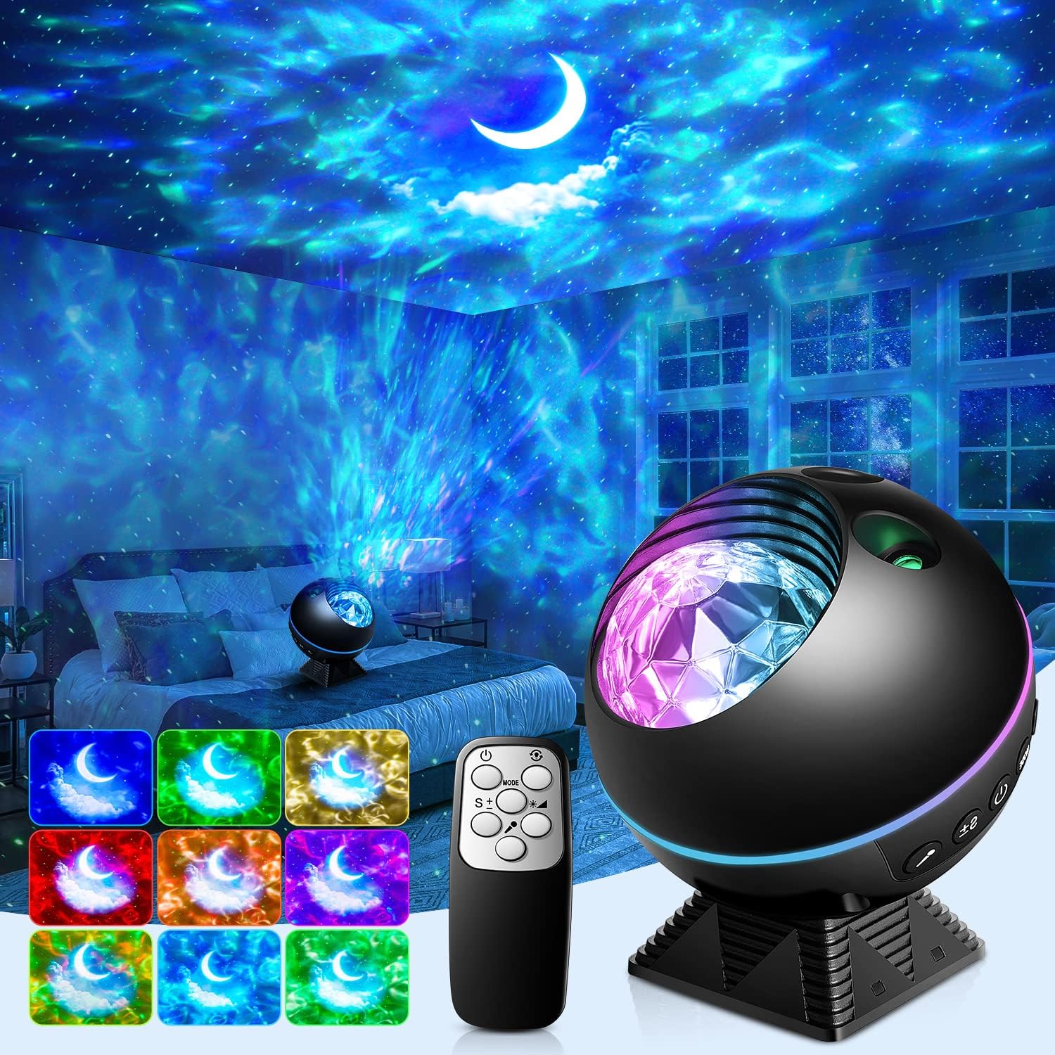 ONEFIRE Star Projector Lights for Bedroom,43 Lighting Modes Star Projector Night Light for Kids,Remote Timer Cloud Lights for Ceiling Star Projector for Kids,360 Rotation LED Cloud Light for Ceiling