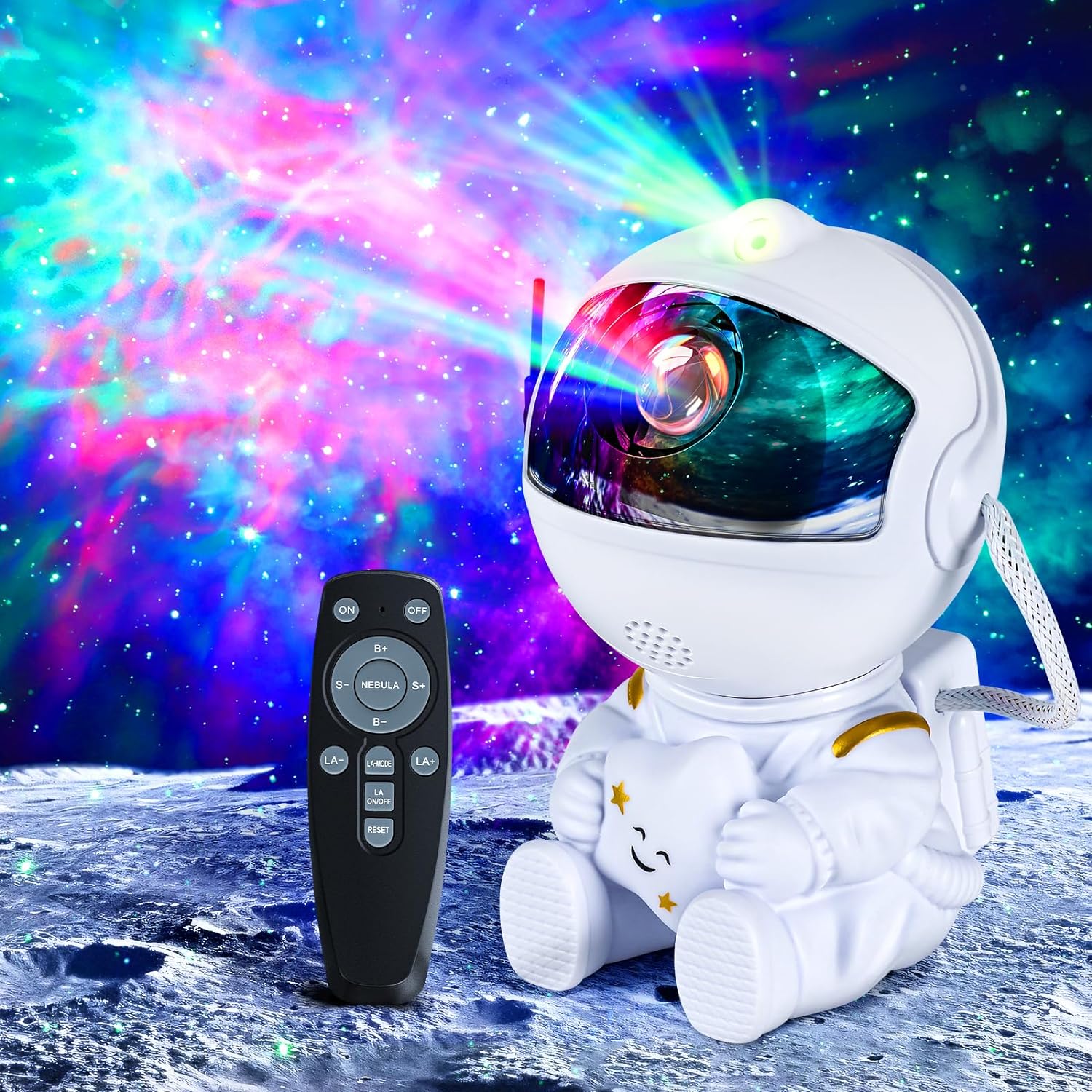 Astronaut Galaxy Star Projector Starry Night Light - Starry Nebula Ceiling Projection Lamp with 8 Modes, Remote and 360 Adjustable, Gift for Kids Adults for Bedroom Decor Aesthetic