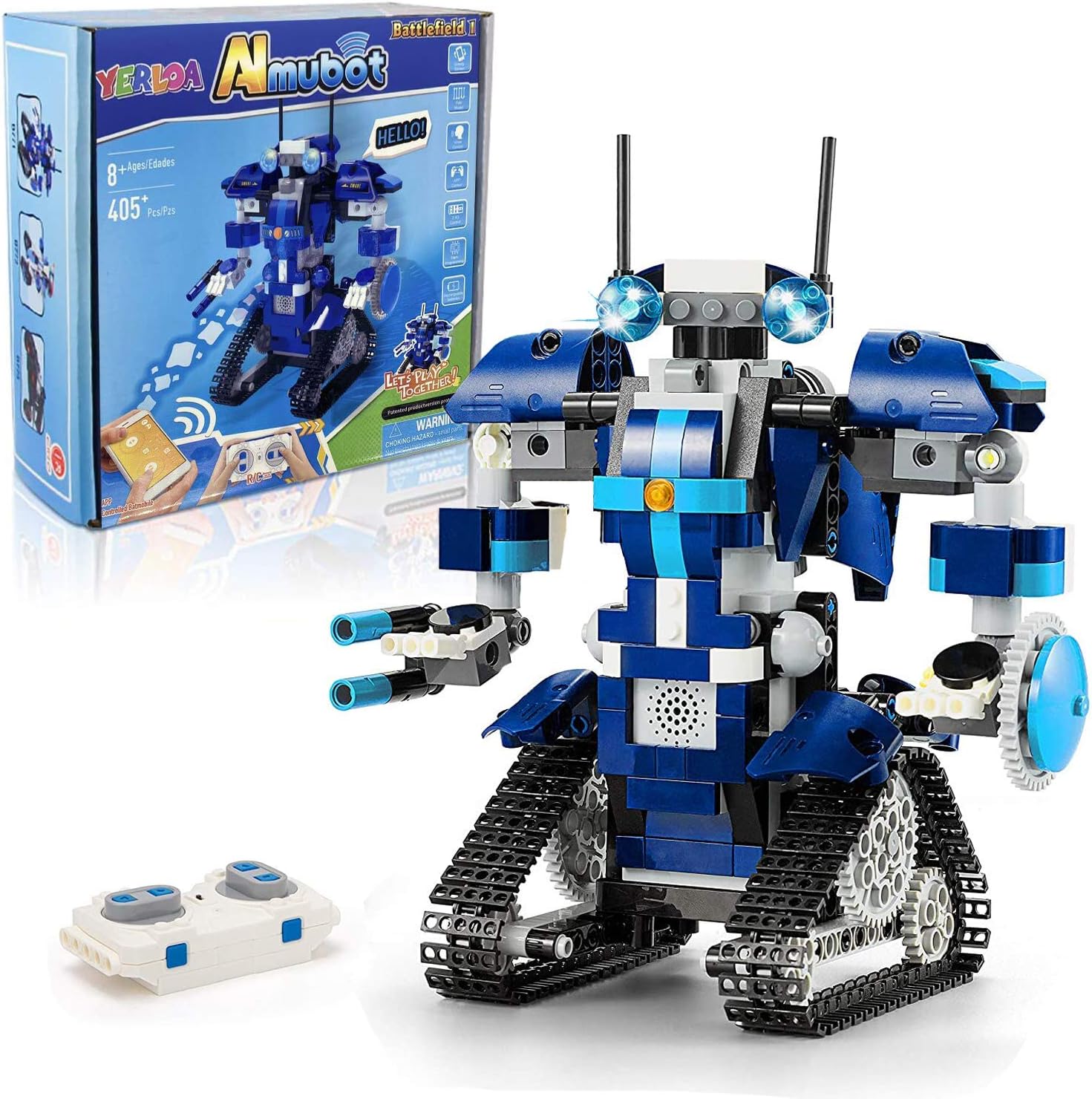 Yerloa Robot Building Kit for Kids 6-12, Remote & APP Control Robot Build A Robot Toys for Kids 8-12, Robotics Kit Stem Projects for Kids Ages 8-12, Gifts for 8 9 10 11 12 year old boys girls, 405 Pcs