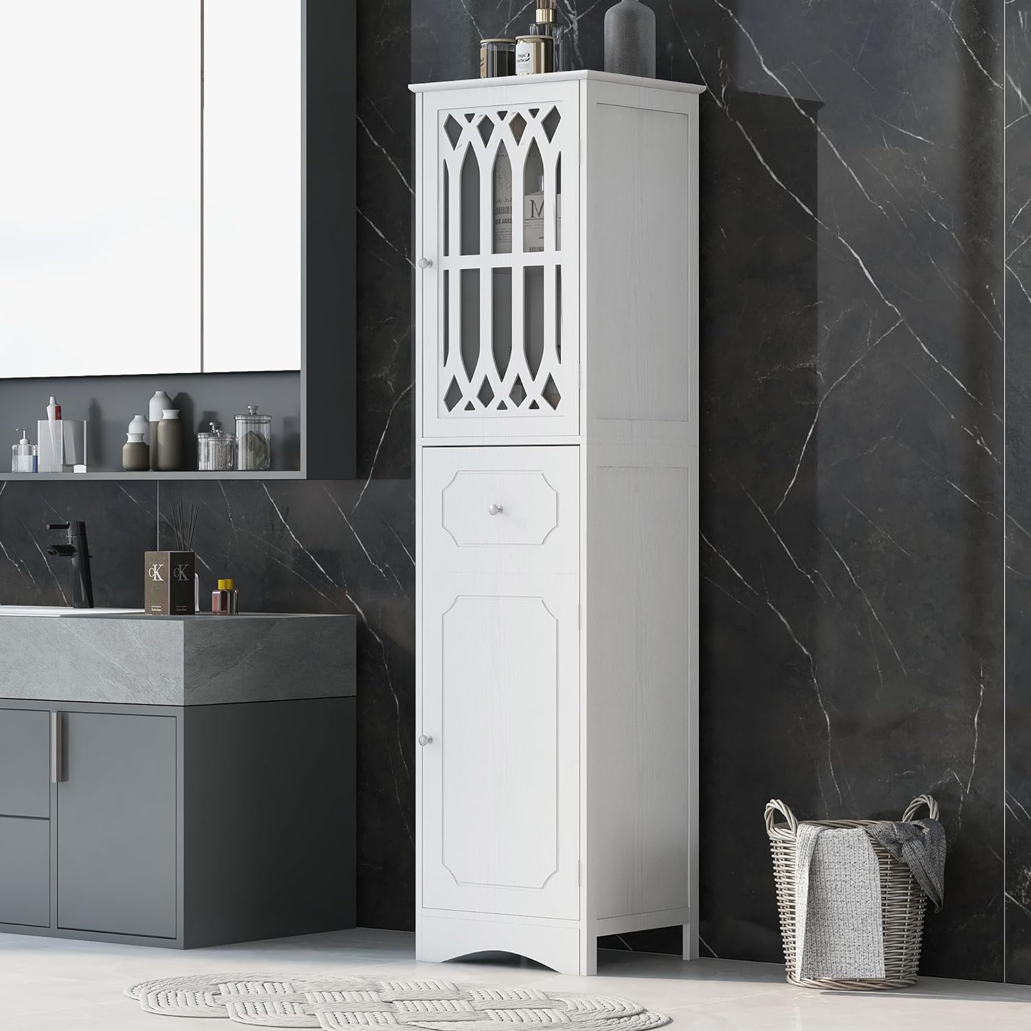 This bathroom storage cabinet is a fantastic addition to our small bathroom, and it' incredibly affordable for the quality. It fits perfectly in our limited space, and we couldn't be happier with it. It' a real value for the price, and it has improved the functionality of our bathroom.