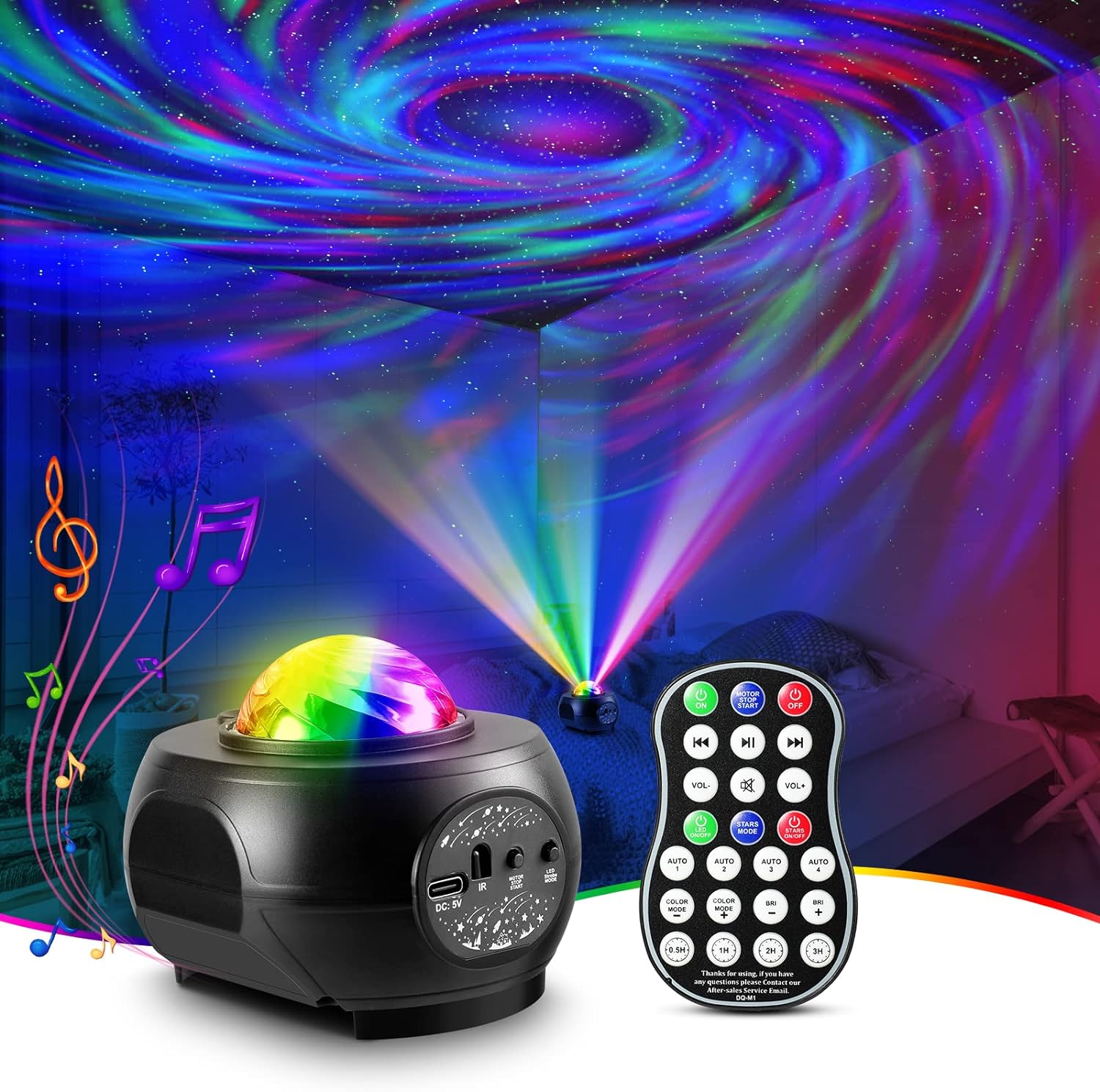 Nebula Starry Galaxy Projector for Room Home Bedroom,Galaxy Light Projector for Ceiling,Remote Timer Star Projector,Music Night Light Projector for Kids,Teen Girl Adult Bedroom Decor,Birthday Gift