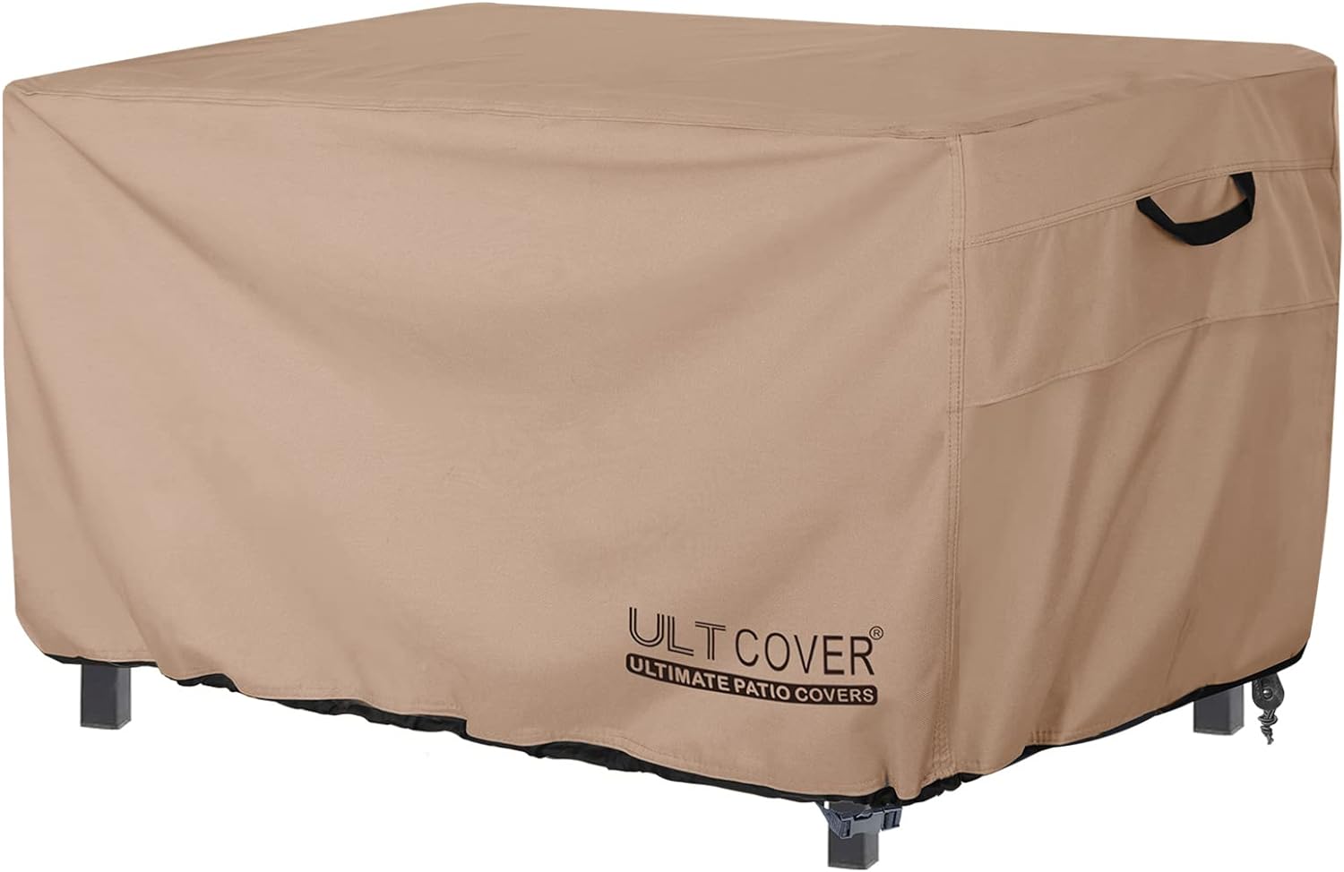 ULTCOVER Rectangular Gas Fire Pit Table Cover 57x22 inch Waterproof Heavy Duty Firepit Cover