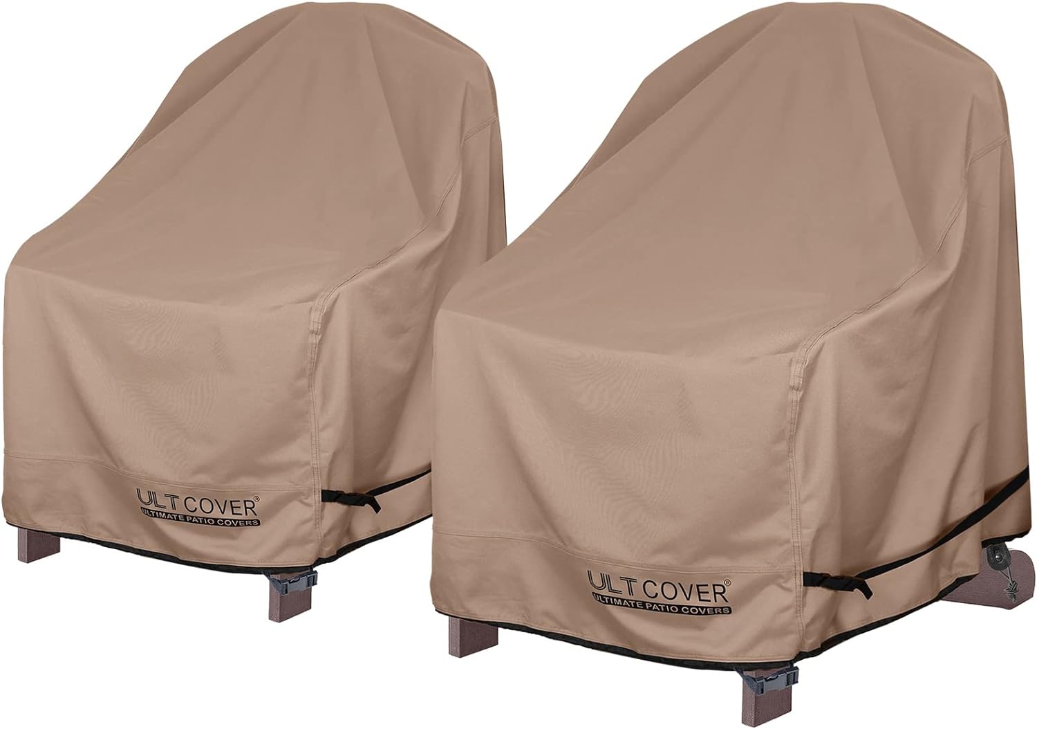 ULTCOVER Waterproof Patio Adirondack Chair Cover 2 Pack for Outdoor Chair Size Upto 32W x 38D x 36H inch