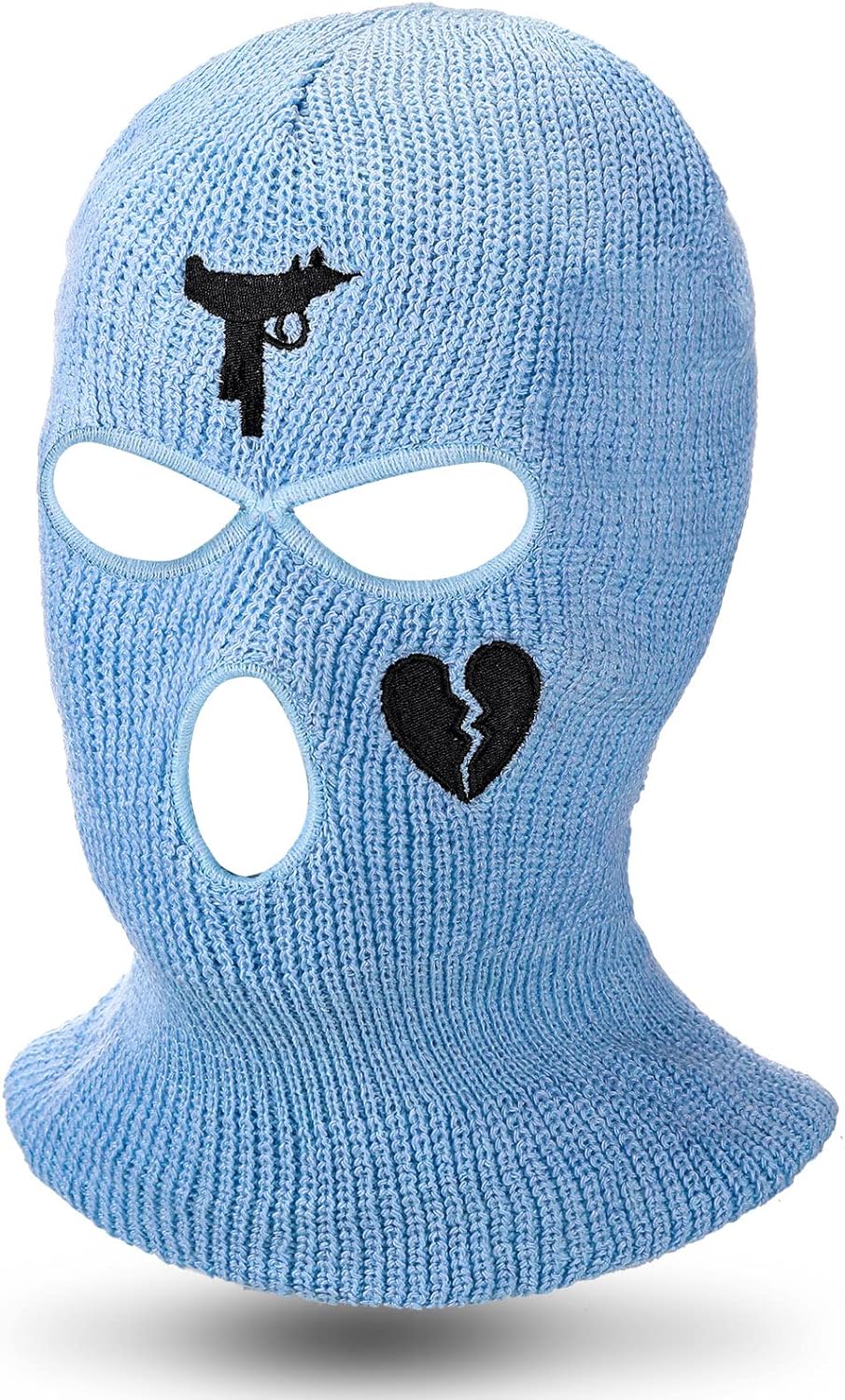 3 Hole Ski Mask Knitted Full Mask Windproof Balaclava Mask Winter Full Face Cover Cycling Mask Neck Warmer for Men Women