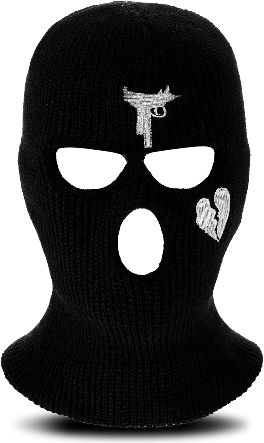 3 Hole Ski Mask Knitted Full Mask Windproof Balaclava Mask Winter Full Face Cover Cycling Mask Neck Warmer for Men Women