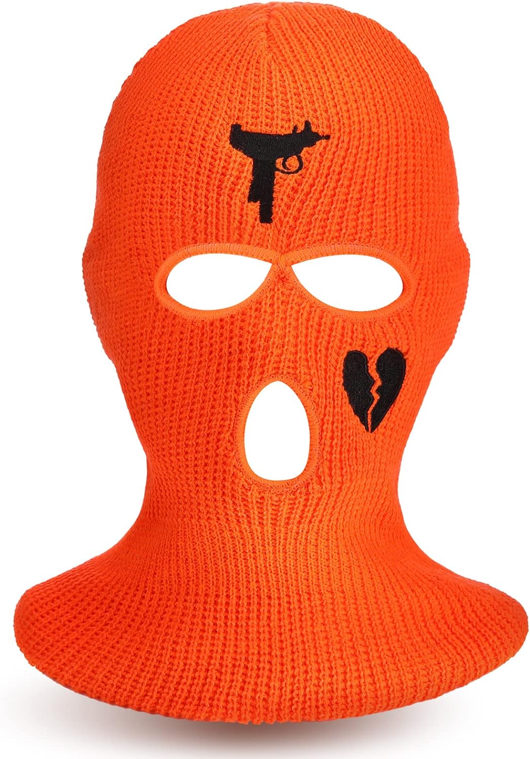 3 Hole Ski Mask Knitted Full Mask Windproof Balaclava Mask Winter Full Face Cover Cycling Mask Neck Warmer for Men Women