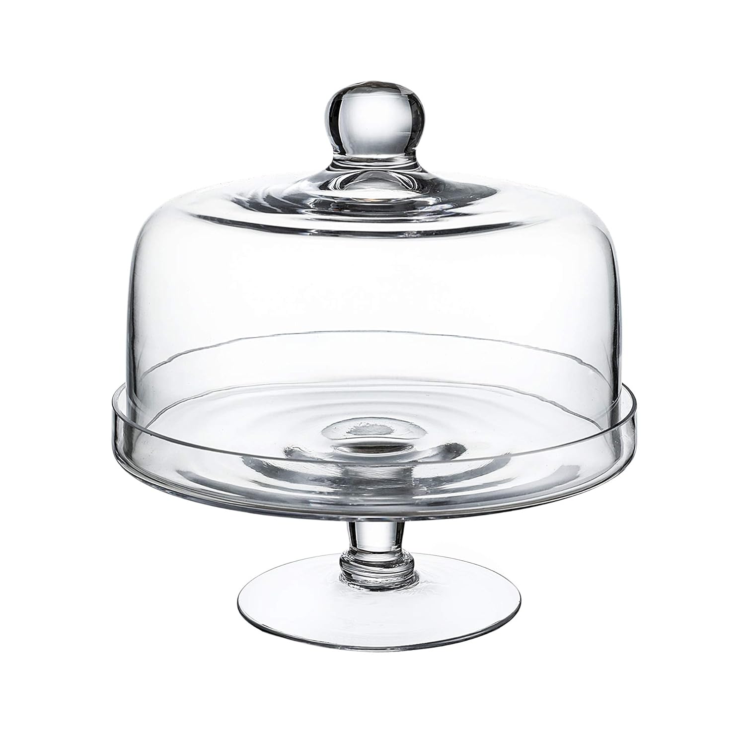 Whole HOUSEWARE Glass Cake Stand with Dome | Cake Holder and Cake Display Stand for Kitchen, Birthday Parties, Weddings