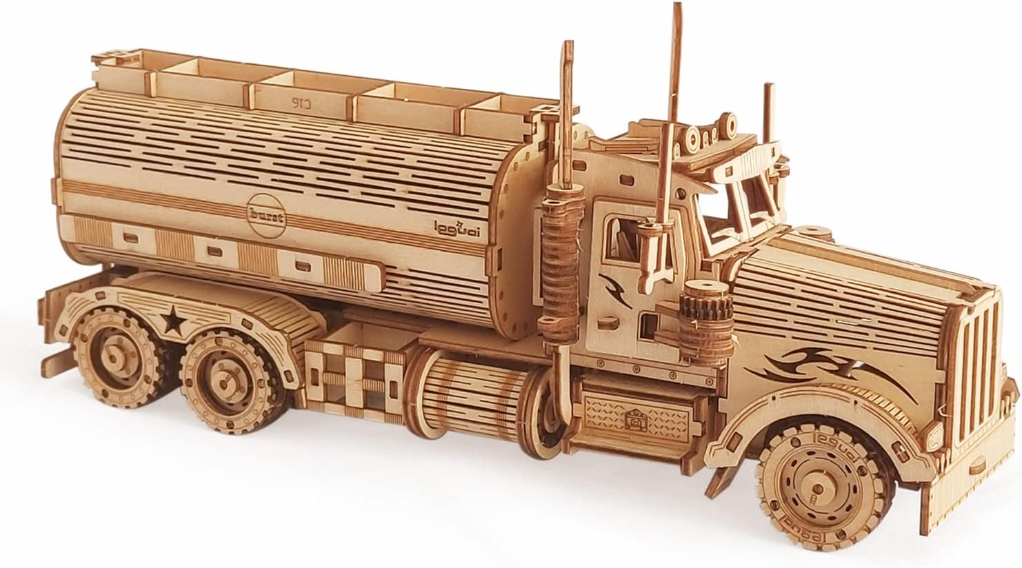 3D Wooden Puzzle - Wood Mechanical Tank Truck Model Kits - Coin Bank Crafts Model - Wooden STEM DIY Brain Teaser Puzzles, Birthday for Kids and Adults Teens Boys Girls