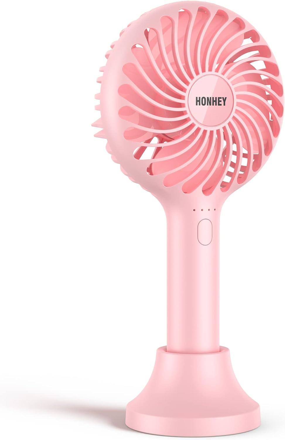 HonHey Handheld Fan, 5000 mAh Portable Fan[8-25H Working Time] with Rechargeable Battery, 4 Speed Personal Cooling Desk Fan with Power Bank, Mini Hand Held Operated Makeup Fan for Women Outdoor