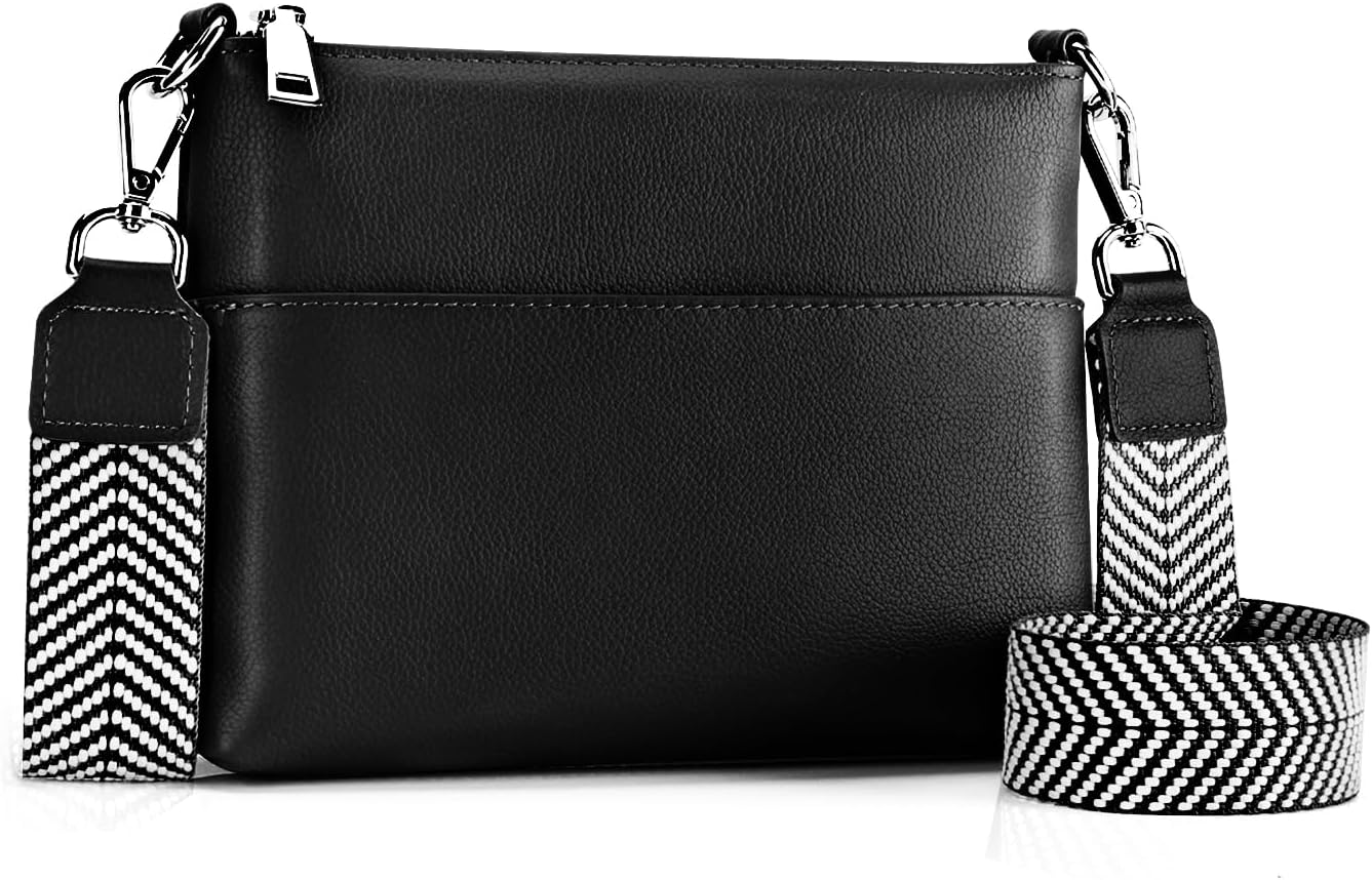 befen Genuine Leather Small Crossbody Bags for Women lightweight Cross Body Bag Purses with Outside Pocket