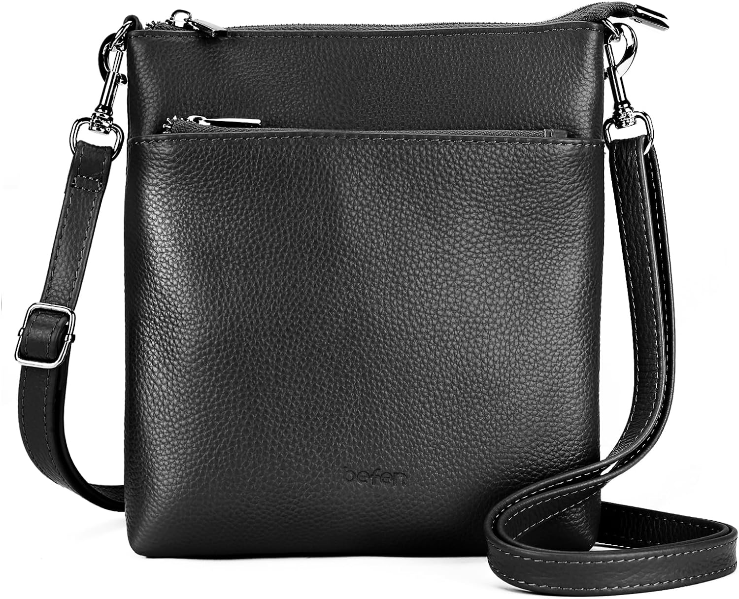 befen Genuine Leather Small Crossbody Purses for Women Travel Cross Body Bags Lightweight with Adjustable Shoulder Strap