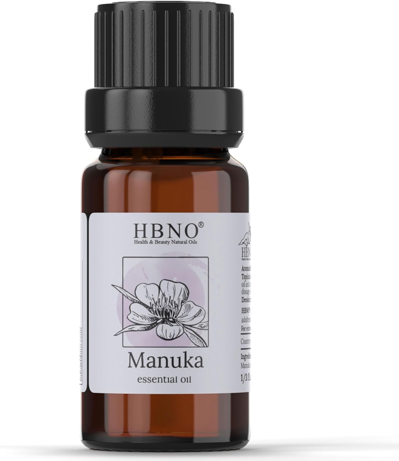 HBNO Manuka Essential Oil - 1/3 oz (10 ml) Travel Size - Natural Manuka Oil - Perfect for Cleaning, Aromatherapy, DIY, Soap & Diffuser - Manuka Essential Oil