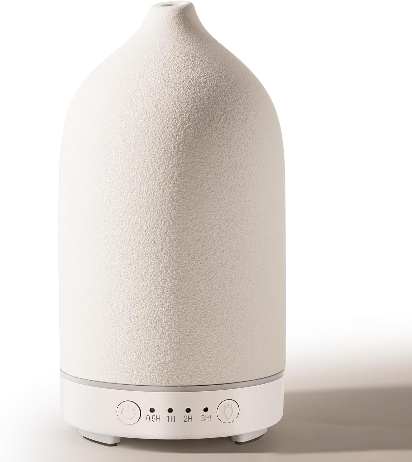 Diffuserlove Ceramic Diffuser 160ML Essential Oil Diffusers Aromatherapy Essential Oil Diffuser for Room Air Diffuser for Home Bedroom Stone Diffuser White (Size:6.8 H x 3.6 W)