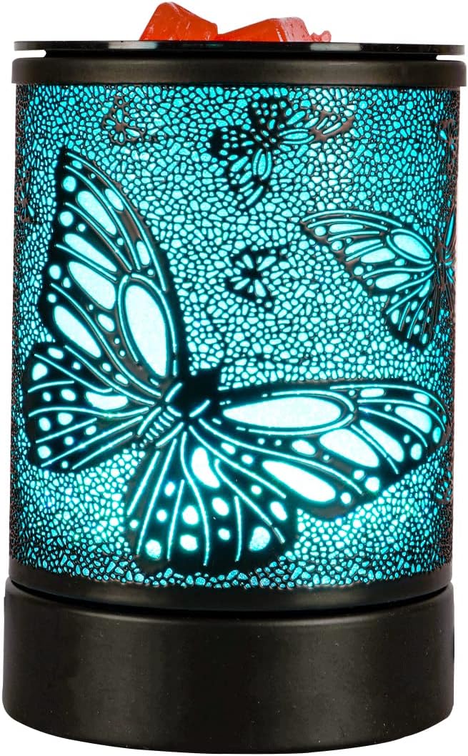 Butterfly Black Electric Fragrance Wax Melts Warmer Oil Melter Scented Tart Burner for Home Decor