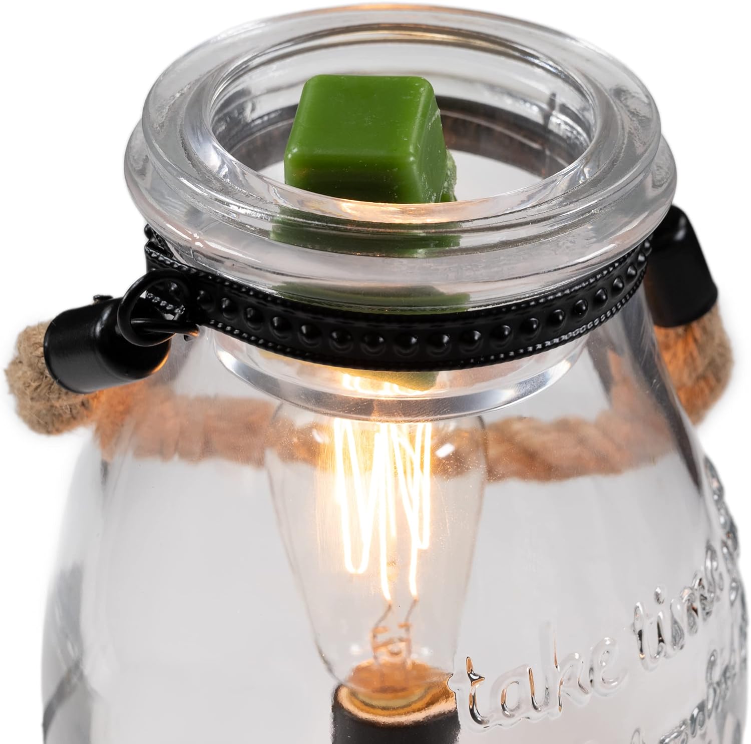 Scentsationals Happy Edison Lantern Wax Warmer 40w Bulb Air Freshener - Scented Electric Warmer - Fragrance Home Decor Wickless Candle Safe Clean Heat Source