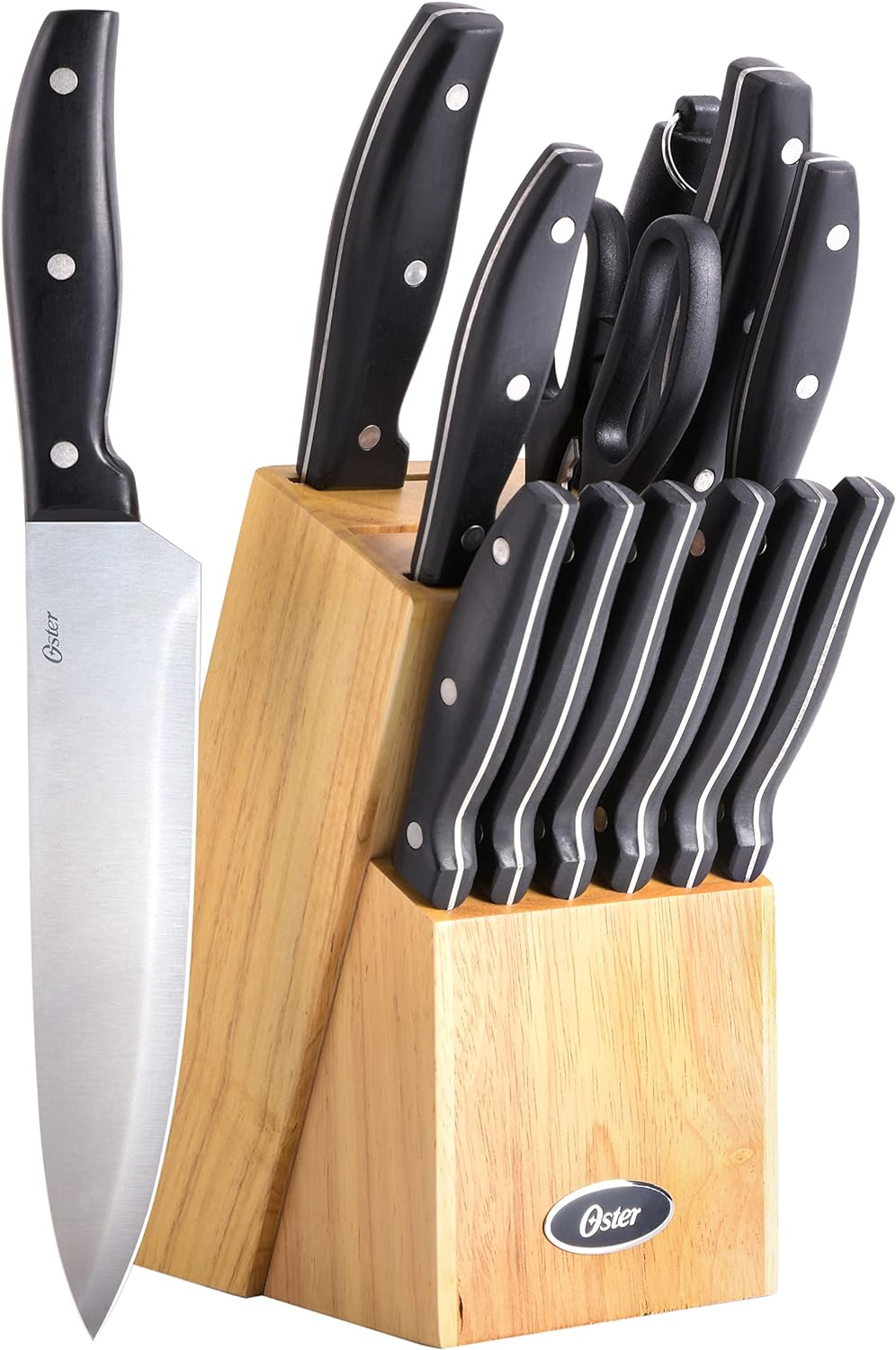 Oster Granger 14 Piece Stainless Steel Cutlery Set W/Wood Block