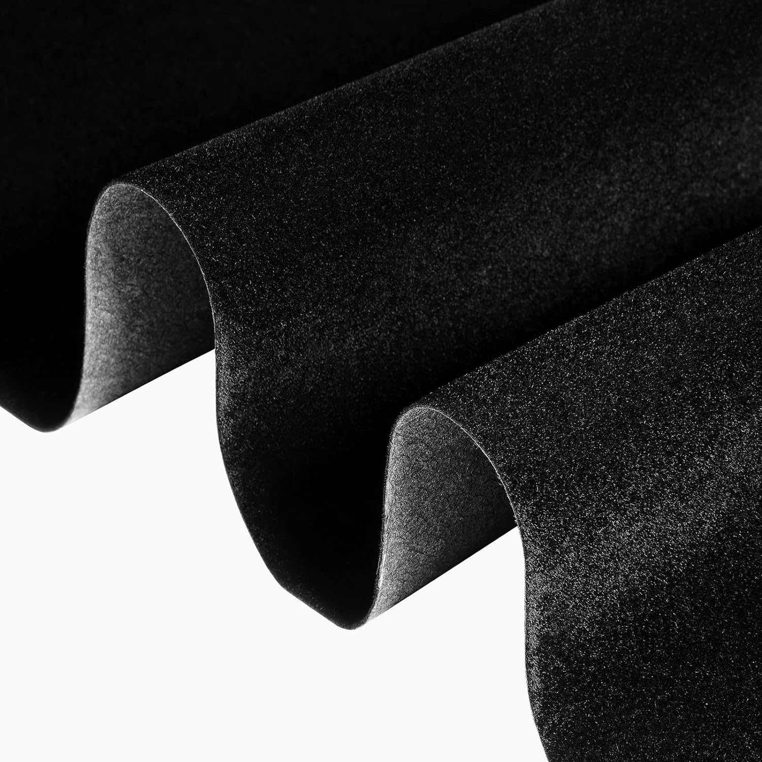 FunStick 15.8x240 Self Adhesive Felt Fabric Sheets Black Velvet Fabric for Art and Crafts Soft Velvet Drawer Liner for Dresser Jewelry Box Peel and Stick Back Felt Sheets Thick Velvet Flocking Liner