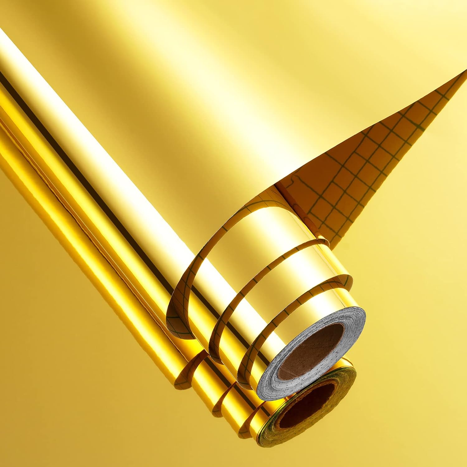 FunStick Bright Gold Permanent Vinyl Mirror Gold Vinyl Permanent Adhesive Vinyl Roll for Cricut Removable Self Adhesive Gold Vinyl for Cricut Craft Silhouette Cutters Scrapbooking Wall Decor 12x78.8