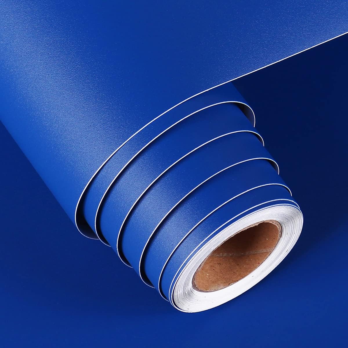 FunStick Klein Blue Wallpaper Peel and Stick Blue Wallpaper Removable Matte Blue Contact Paper Waterproof Self Adhesive Blue Wall Paper Roll for Bedroom Bathroom Boys Kids Cabinets Desk 15.7x78.7