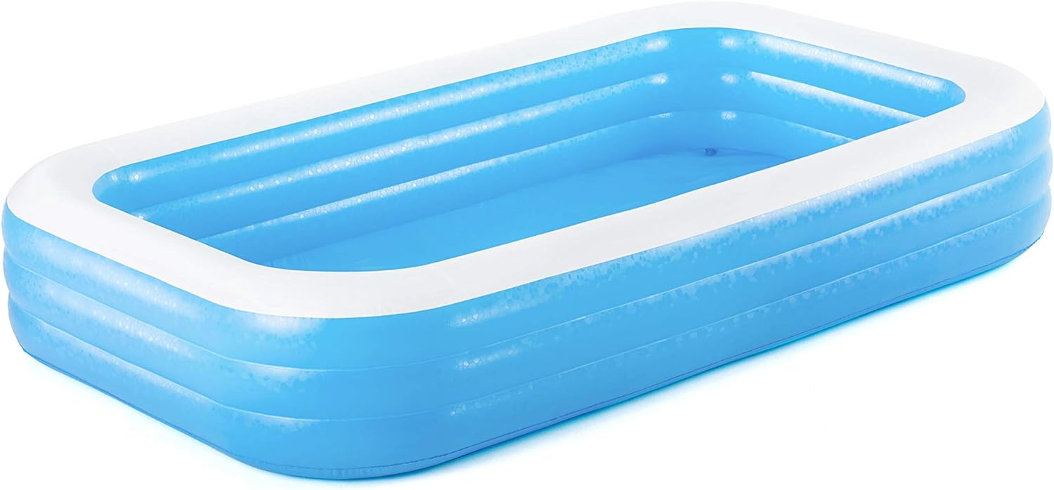 H2OGO! Blue Rectangular Inflatable Family Pool (10' x 6' x 22)