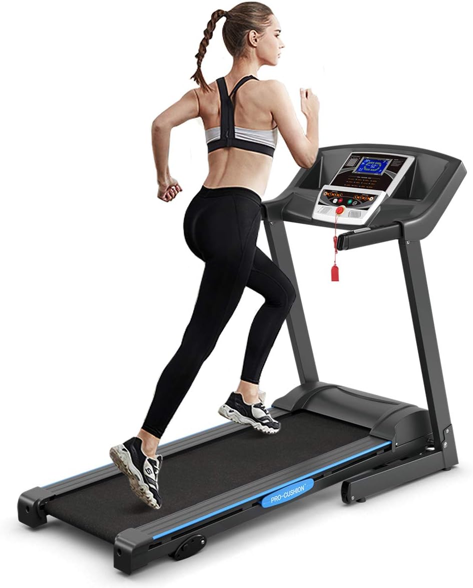 GYMAX Electric Folding Cardio Exercise Treadmill Fitness Jogging Running Machine Treadmill w/Manual Incline