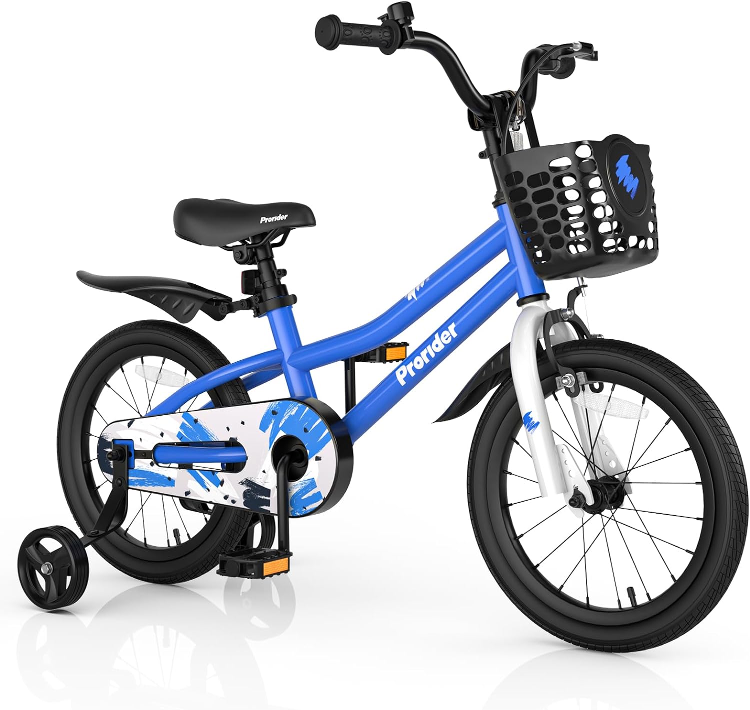 GYMAX 14/16/18 Kids Bike for 3-5/4-7/4-8 Years, Childrens Bicycle w/Removable Training Wheels, Basket & Dual Handbrake, Toddler Bike for Boys Girls