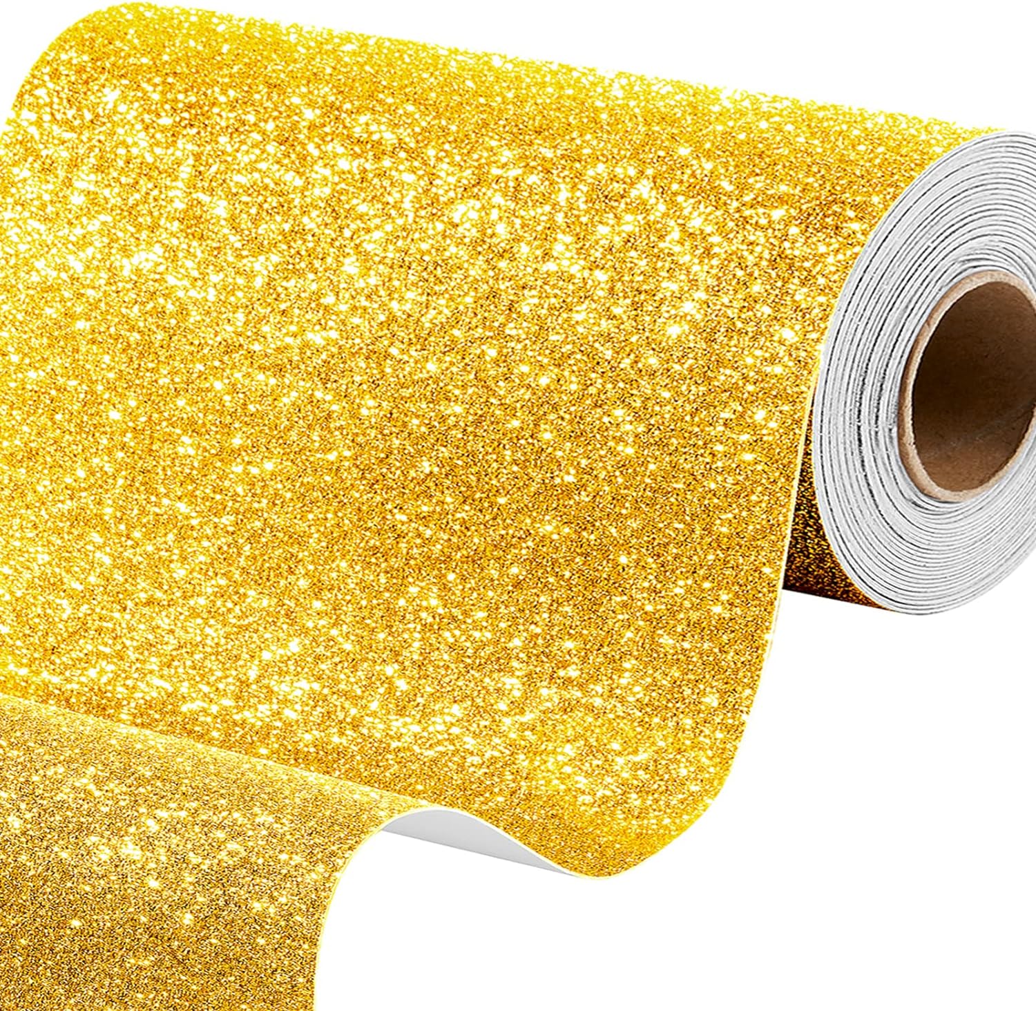 Stickyart Gold Glitter Cardstock Paper Self Adhesive Glitter Sheets for Crafts Sparkle Glitter Paper Glitter Fabric Sheets Gold Cardstock Glitter Paper for Birthday Christmas Decorations 15.8x78.7