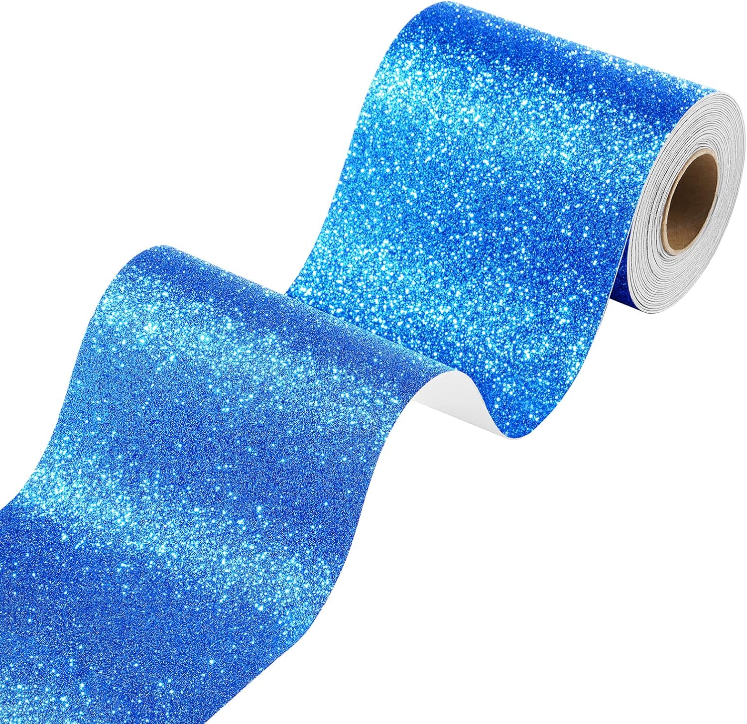 Stickyart Blue Peel and Stick Wall Self Adhesive Sparkle Wallpaper Removable Fabric Glitter Wallpaper for Bedroom Bathroom Walls Glitter Contact Paper Gift Wrapping DIY Party Decorations 3.94x160