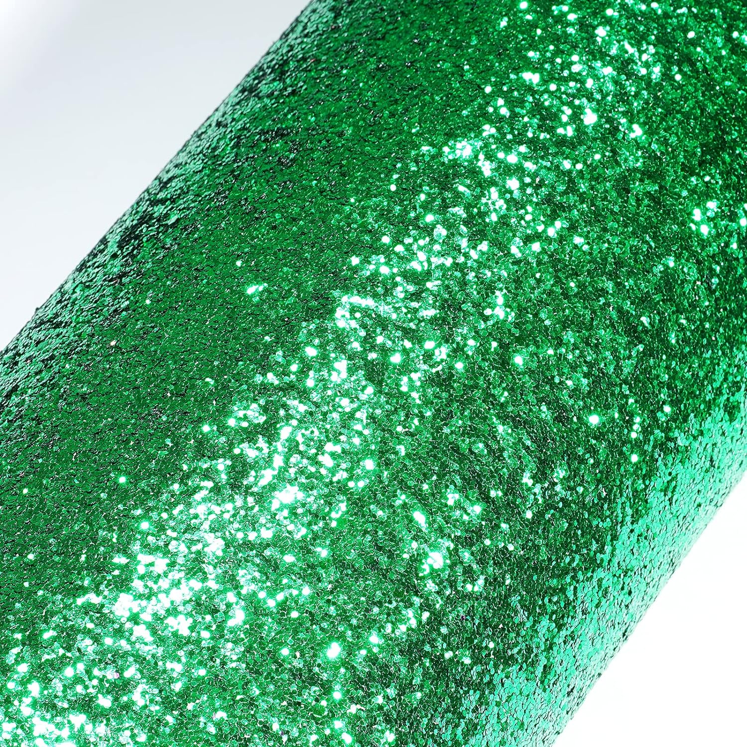 Stickyart Green Peel and Stick Chunky Glitter Wallpaper Roll Self Adhesive Sequin Sparkle Wallpaper for Bedroom Removable Sparkly Contact Paper for DIY Decoration 15.8x78.7
