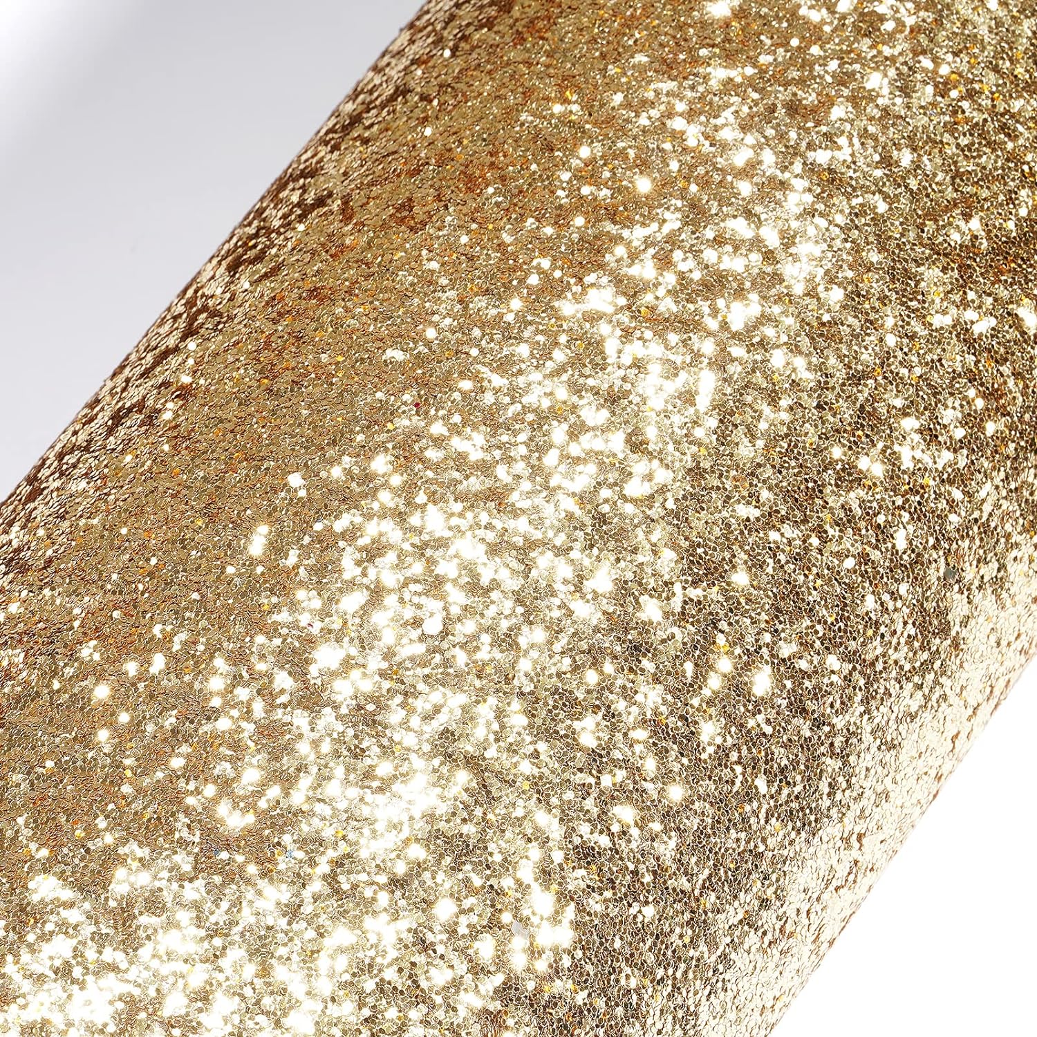 Stickyart Glitter Wallpaper Stick and Peel Champagne Gold Glitter Contact Paper Sequins Sparkle Wallpaper for Bedroom Accent Wall Birthday Party Christmas Decorations DIY Removable 15.8x78.7