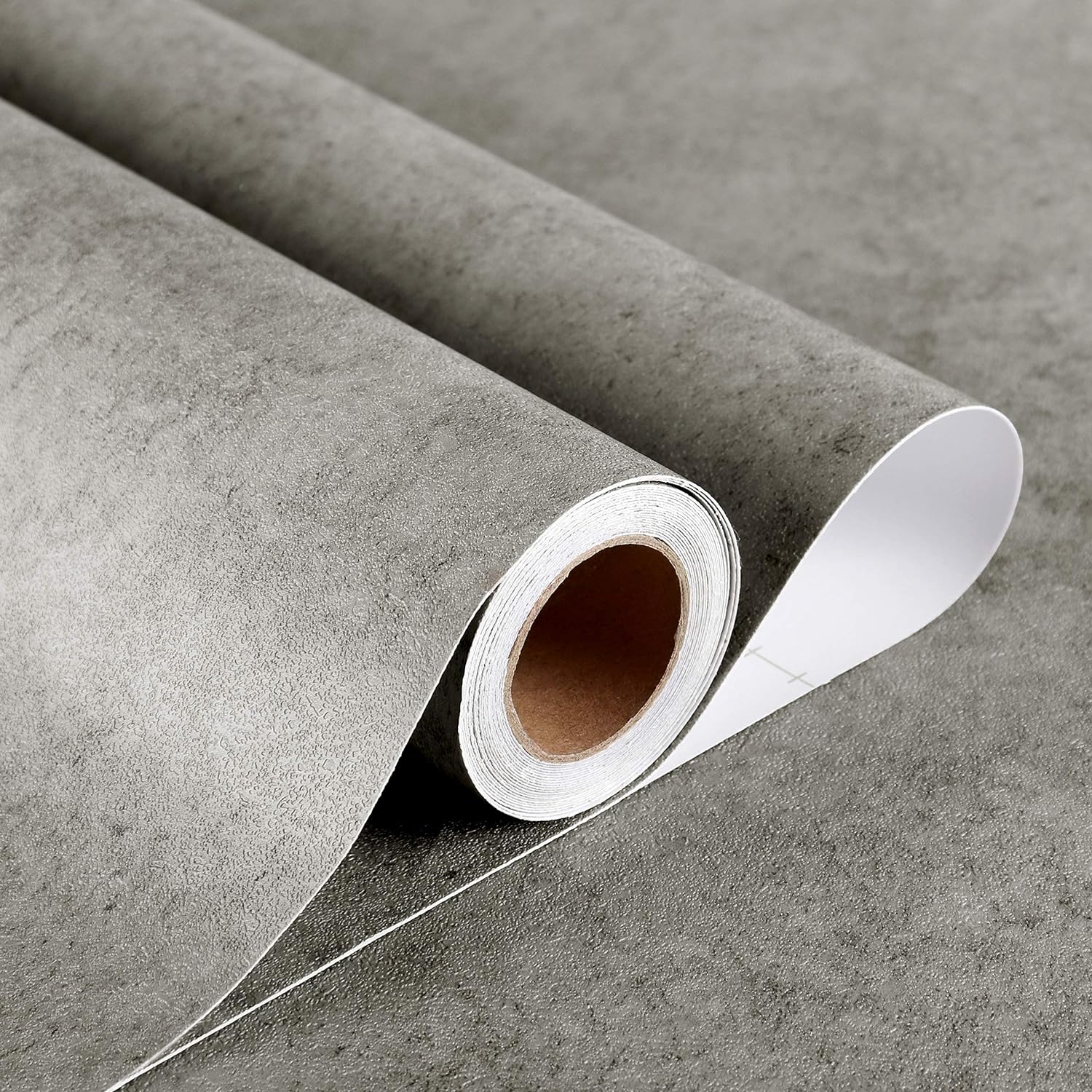 Stickyart 36x160 Thick Grey Contact Paper Textured Concrete Countertop Contact Paper Waterproof Oil Proof Self Adhesive Concrete Contact Paper for Furniture Grey Wall Covering Industrial Decorative