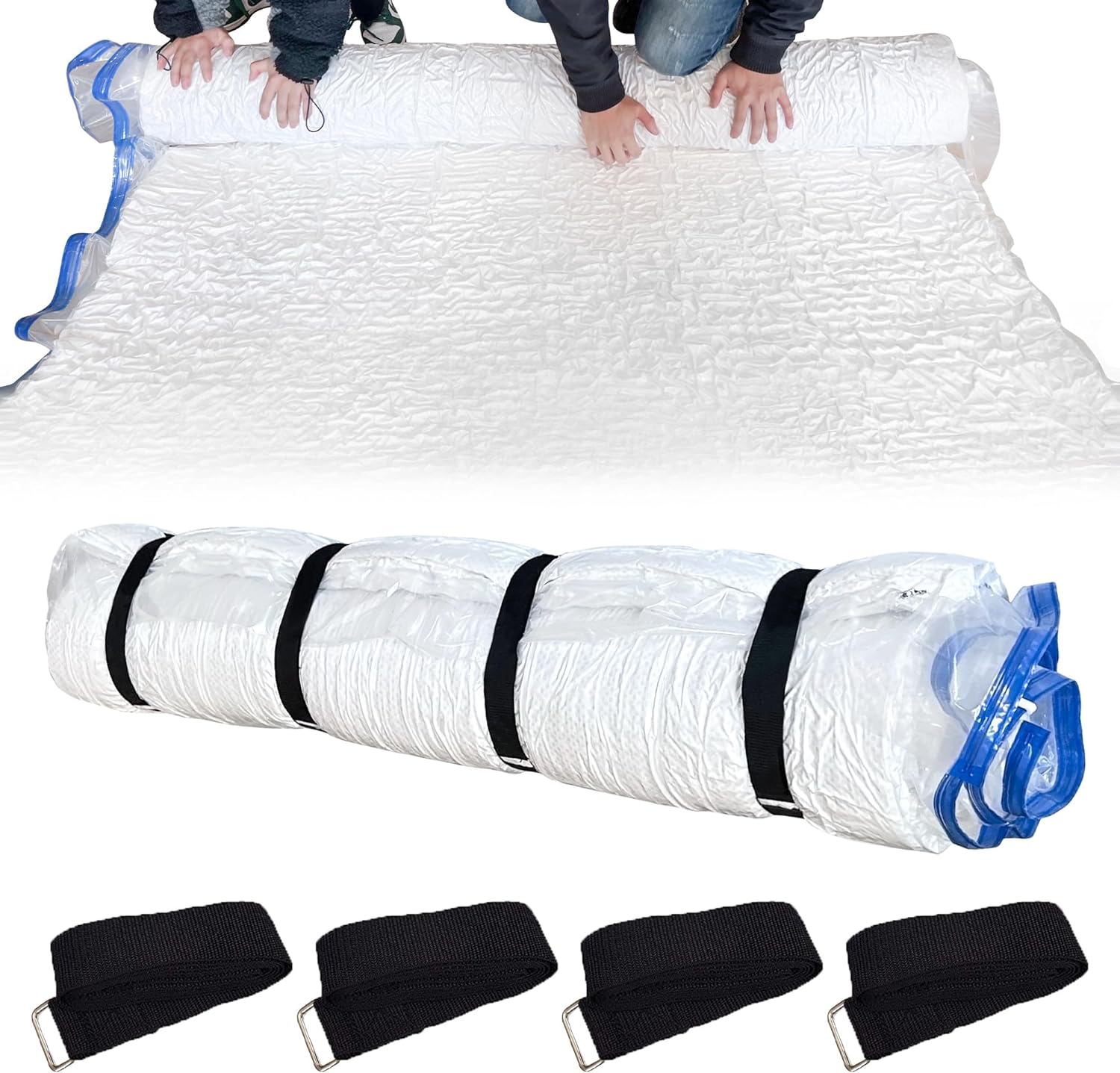 Queen/Full Mattress Vacuum Bag for Moving and Storage, Memory Foam Latex Mattress Storage Bags Full Queen Size for Mattress up to 14 Inches