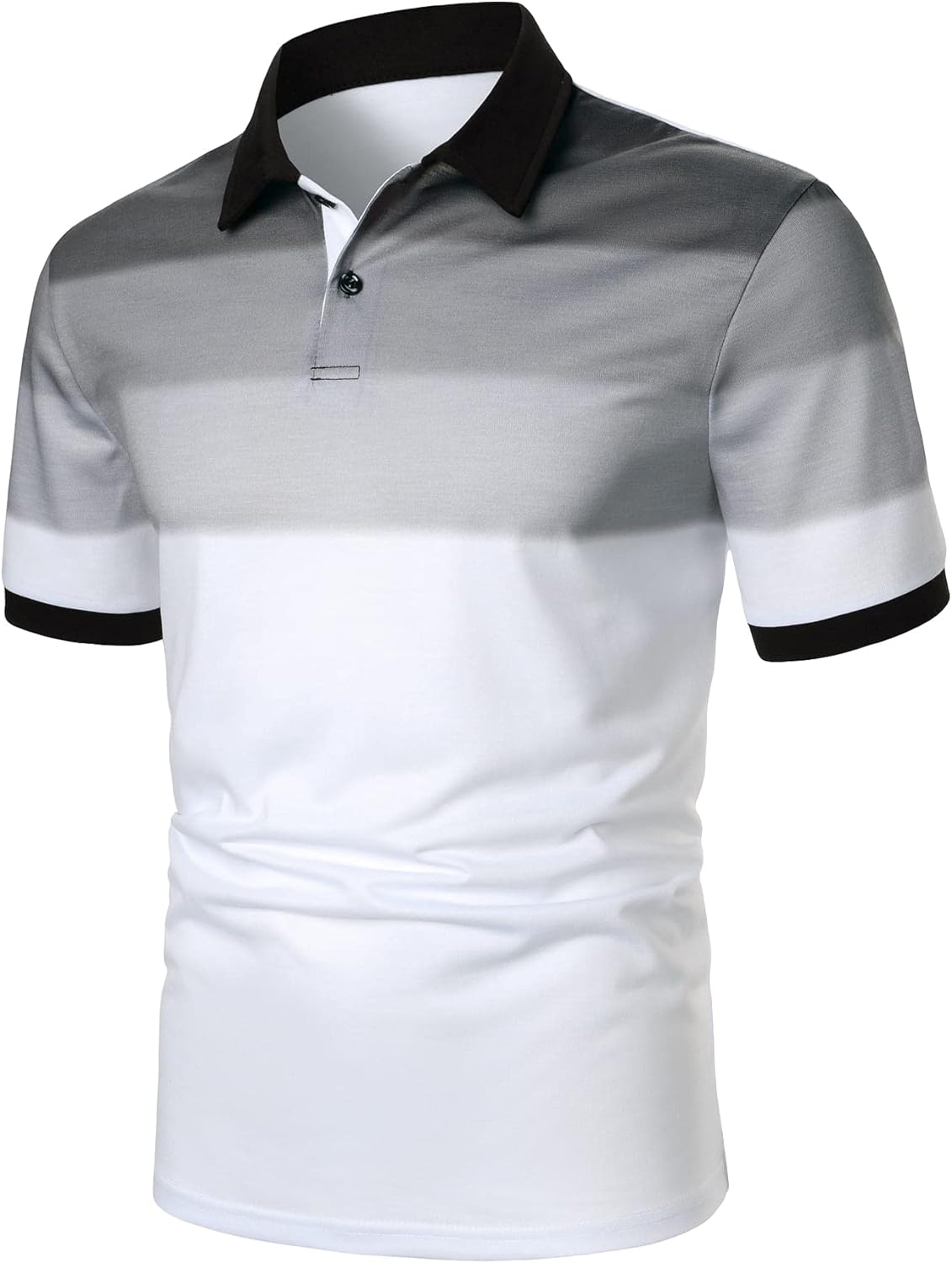 SOLY HUX Men' Golf Polo Shirts Color Block Tennis Shirt Short Sleeve Casual Work T-Shirt