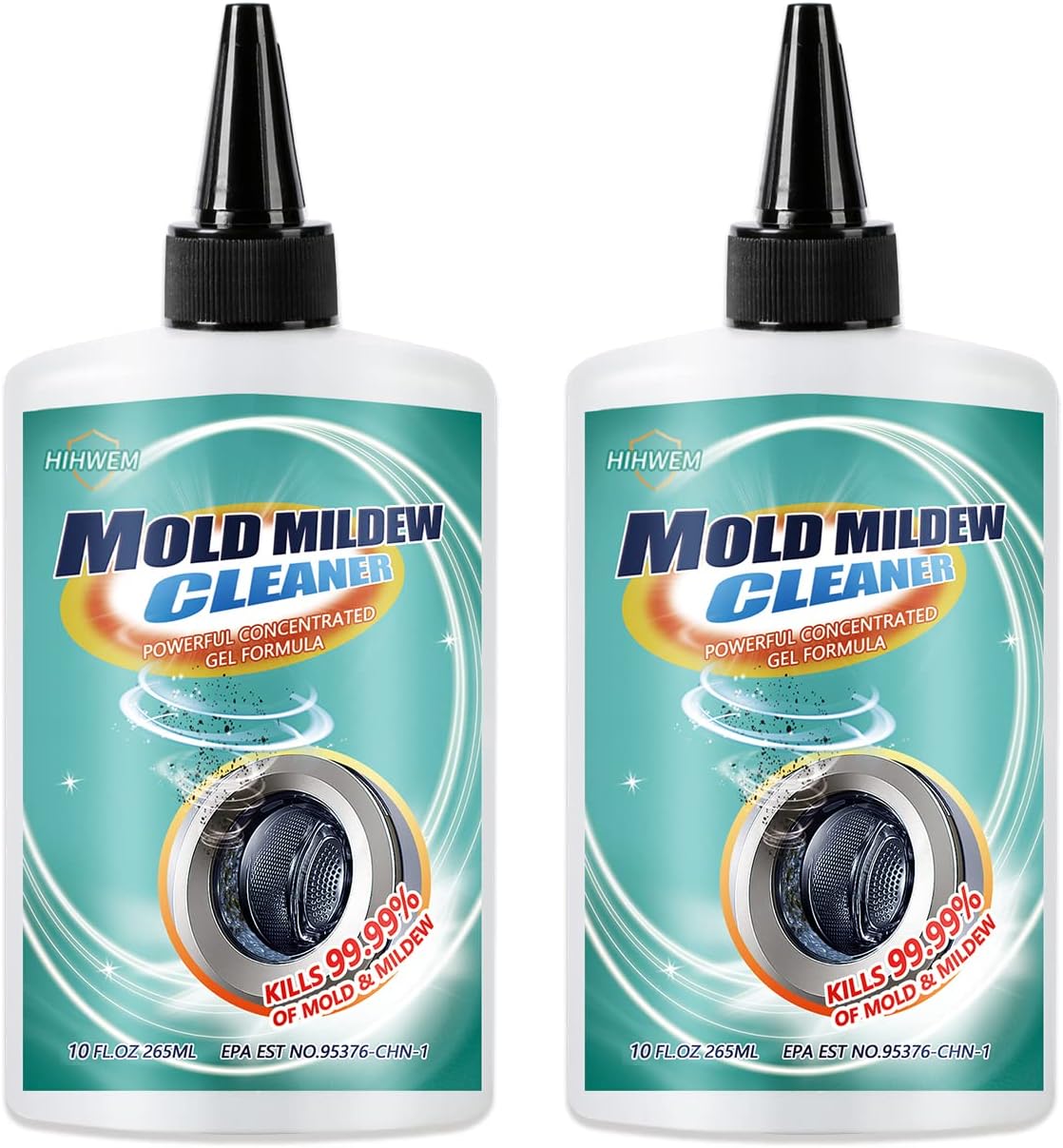 Mold Remover Gel,Mildew Gel,Household Mold Cleaner for Washing Machine,Refrigerator Strips,Grout Cleaner Best for Home Sink,Kitchen,Showers(2-Pack)