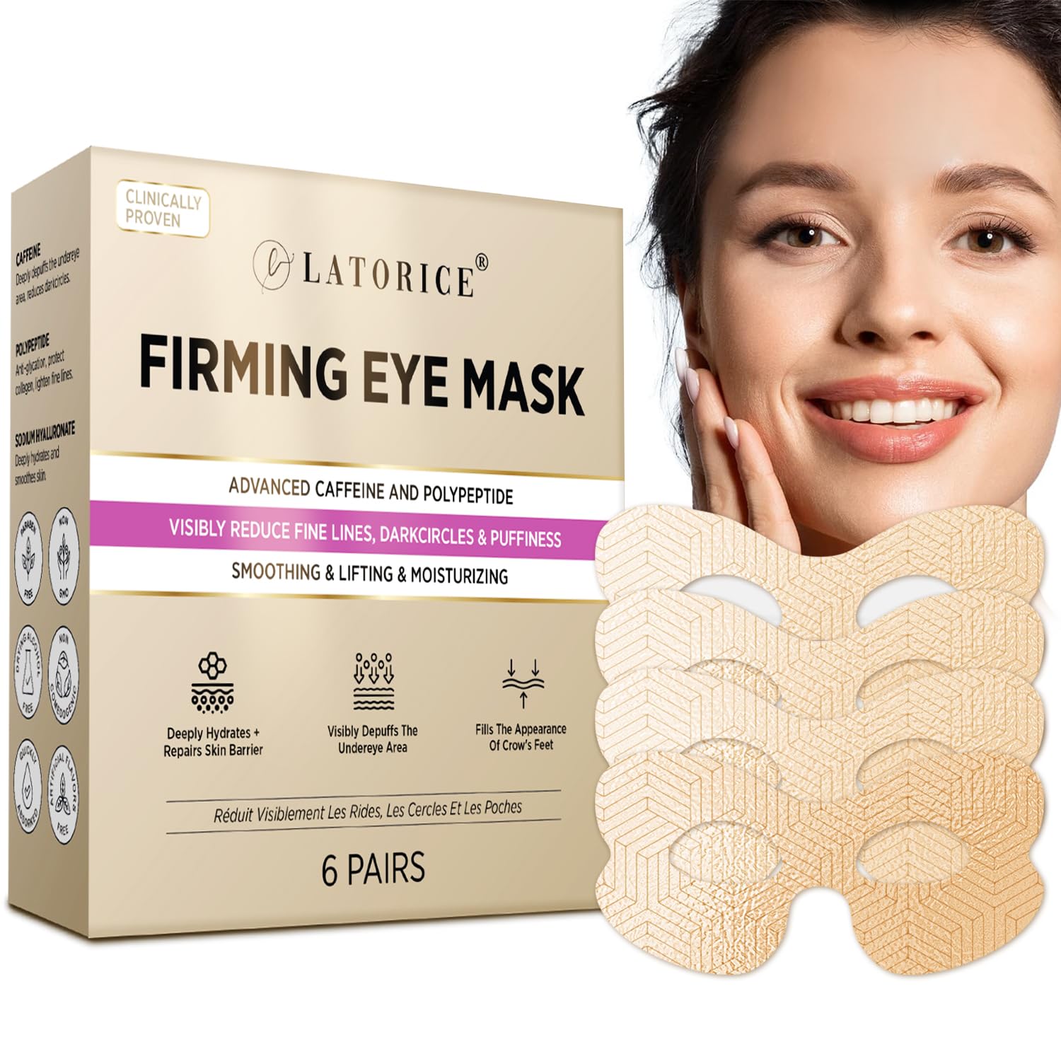 Under Eye Patches for Dark Circles: Eye Masks with Collagen Reduce Puffy Eyes Wrinkles