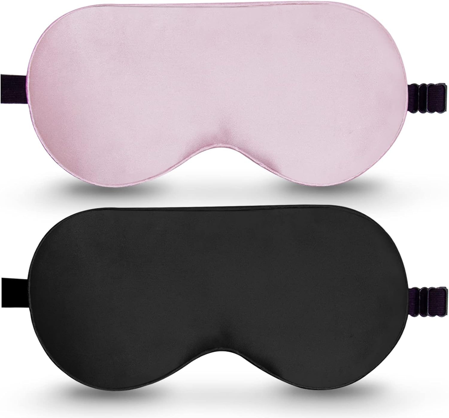 Sleep Mask, 2 Pack 100% Real Natural Pure Silk Eye Mask with Adjustable Strap for Sleeping, BeeVines Eye Sleep Shade Cover, Blocks Light Reduces Puffy Eyes Gifts