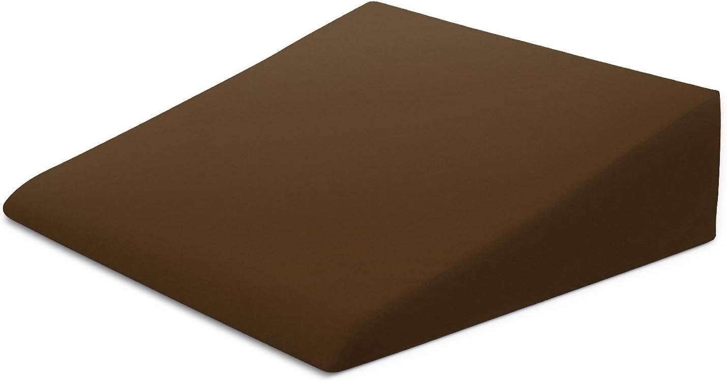 Xtreme Comforts Wedge Pillow Cover - Allergy-Friendly & Easy to Clean Cover - Fits Our (27 x 25 x 7) Wedge Pillow  Brown