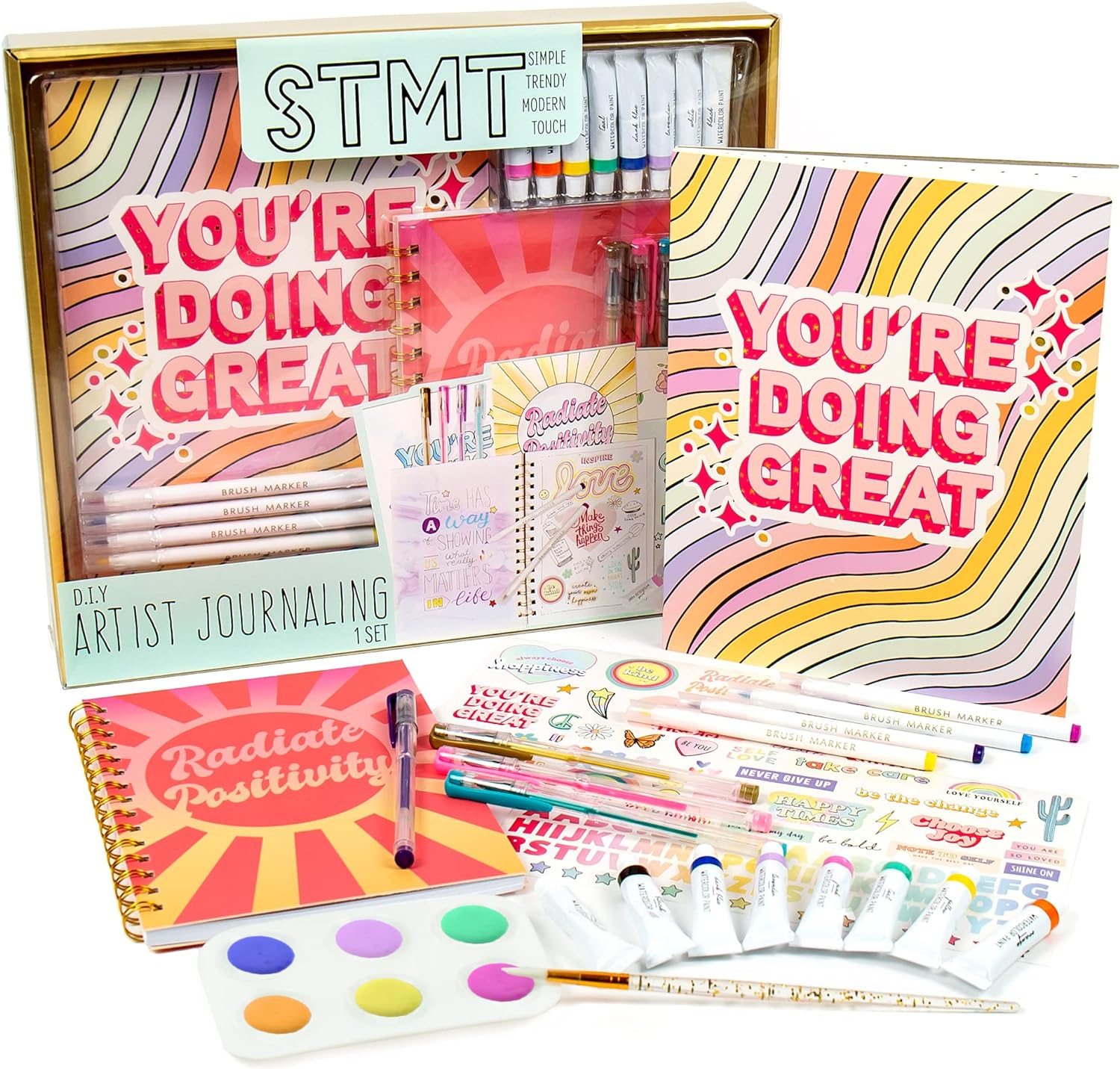 STMT D.I.Y. Artist Stationery Set, Art Journal Kit, Watercolor Kit, DIY Journaling Set for Girls Ages - 8+