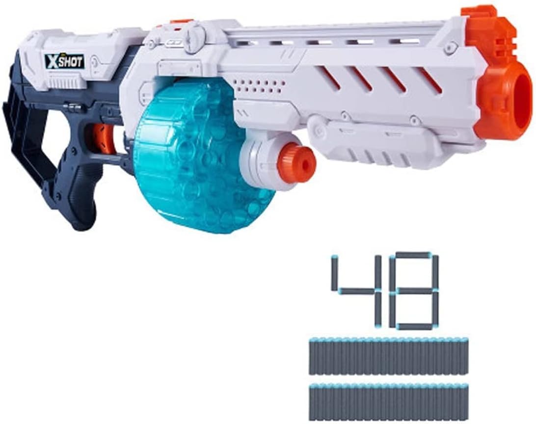 XShot Excel Turbo Fire Foam Dart Blaster with Slam-Fire Function + 48 Darts by Zuru