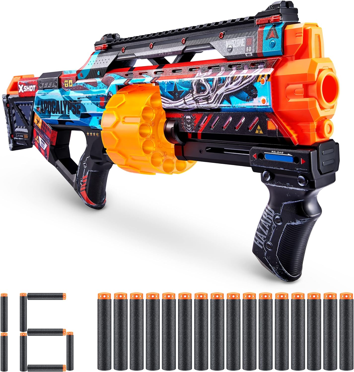 XShot Skins Last Stand Foam Dart Blaster - Apocalypse, 16 Darts by ZURU